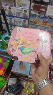 2-in-1 Mermaid Beauty Makeup & Nail Art Bag for Kids | Washable Cosmetic Kit