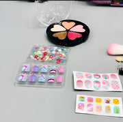 2-in-1 Mermaid Beauty Makeup & Nail Art Bag for Kids | Washable Cosmetic Kit