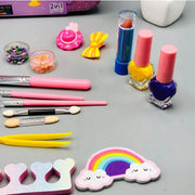 2-in-1 Mermaid Beauty Makeup & Nail Art Bag for Kids | Washable Cosmetic Kit