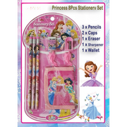 8-Piece Cartoon Character Stationery Gift Set for Kids | School Supplies Kit with Wallet