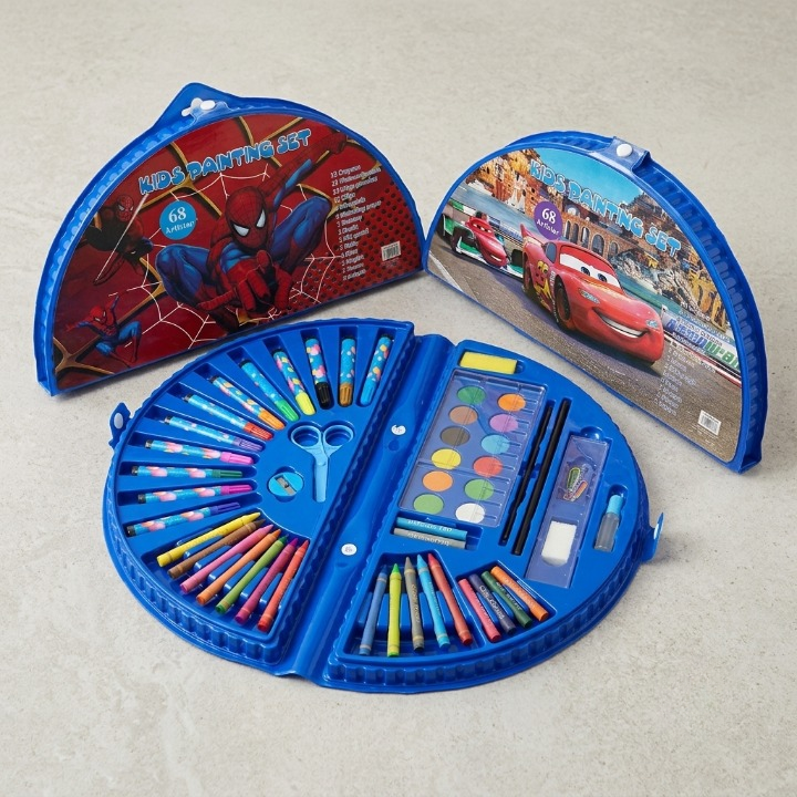 68-Piece Kids Art & Painting Set Box | Crayons, Watercolor Pens & Accessories