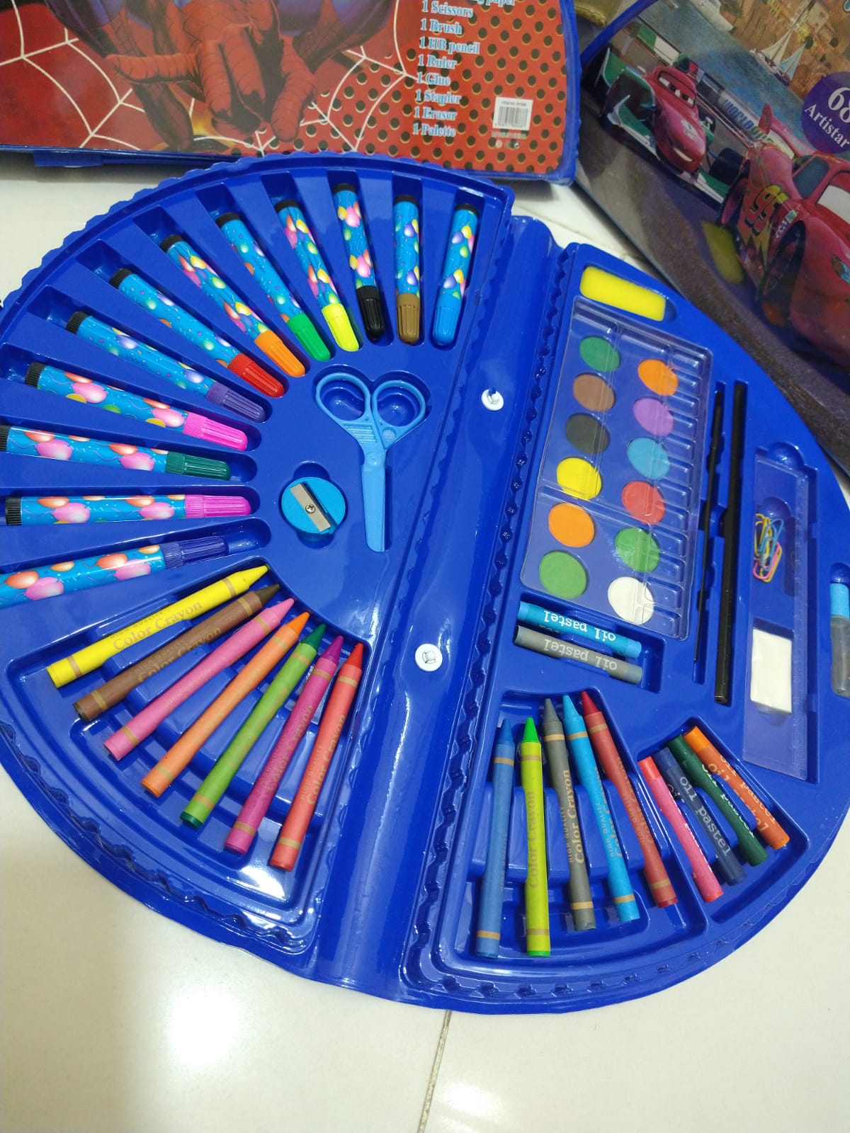 68-Piece Kids Art & Painting Set Box | Crayons, Watercolor Pens & Accessories