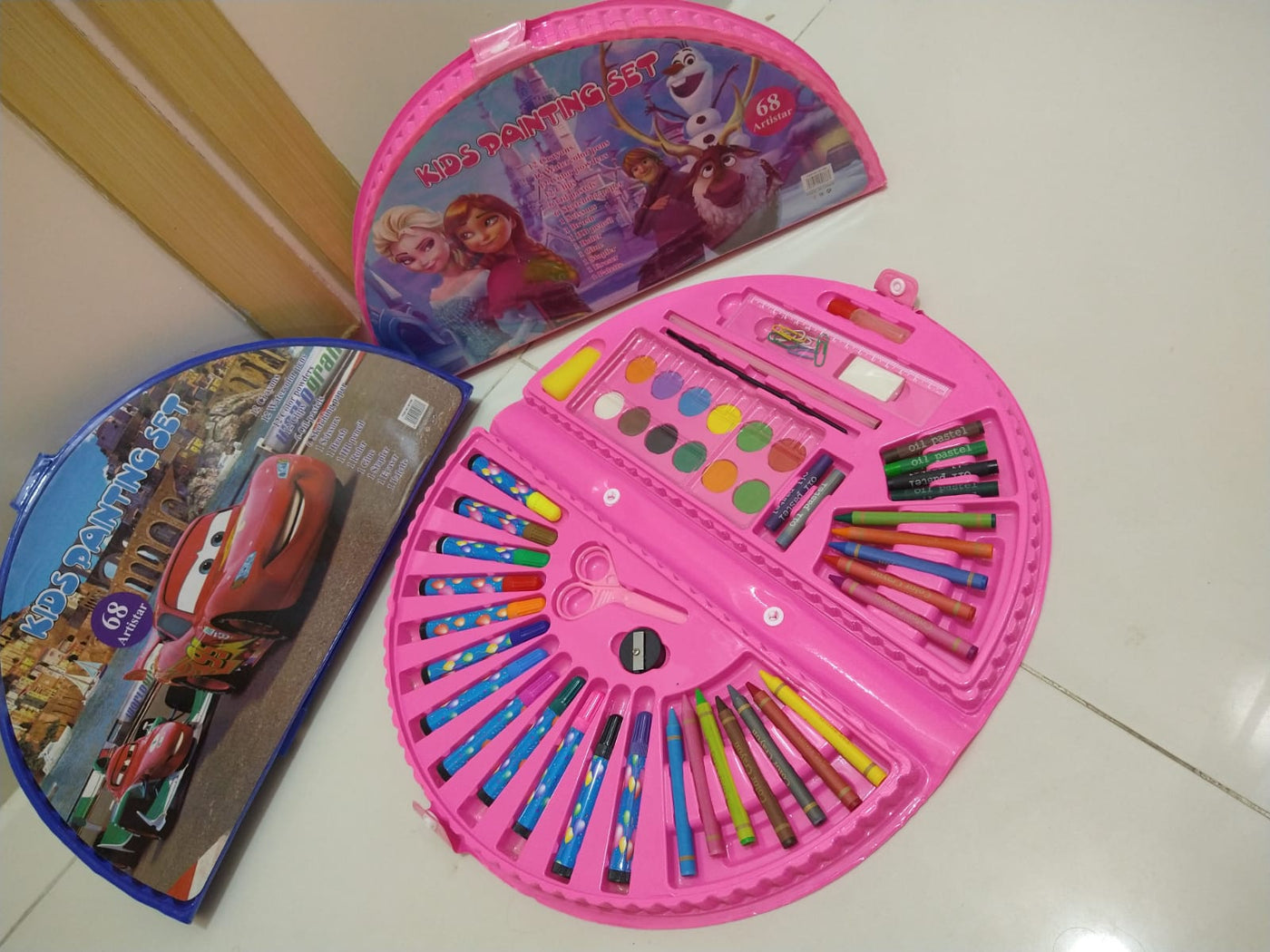 68-Piece Kids Art & Painting Set Box | Crayons, Watercolor Pens & Accessories