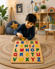Wooden ABC Alphabet Puzzle for Kids | Educational Early Learning Toy