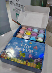 12-Piece Hidden Surprise Bath Bombs Gift Set for Kids | Organic Fizzy Bubble Bath Balls