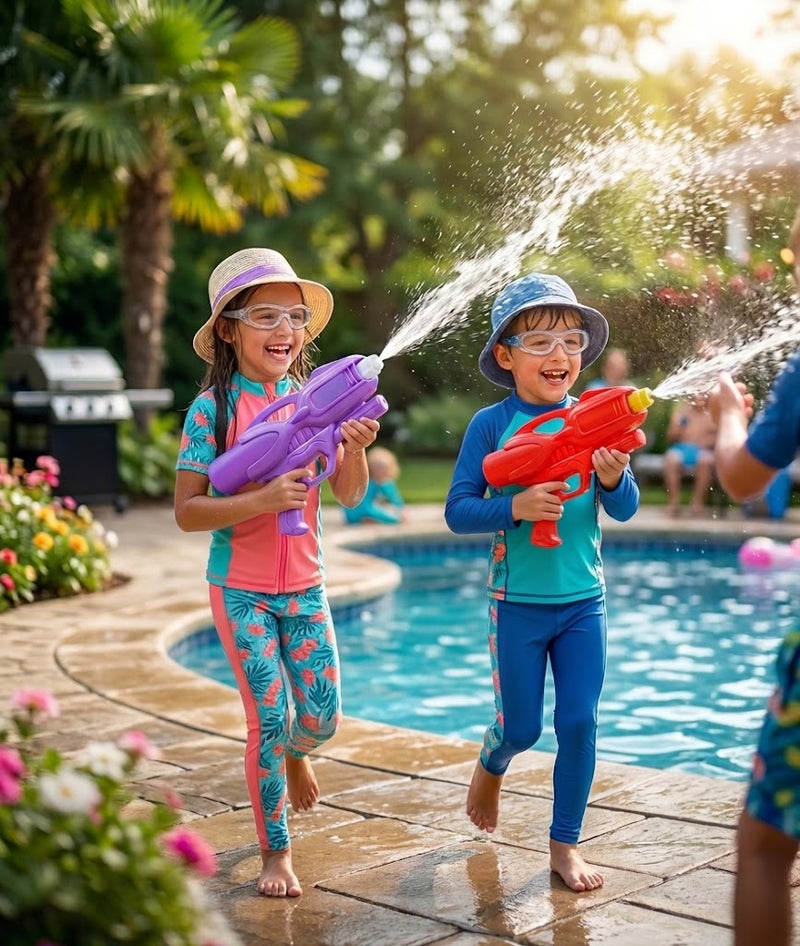 Kids Water Gun Set (2 Pcs) | High-Capacity Outdoor Summer Water Soaker Toys
