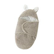 Baby Hooded Fleece Sleeping Bag with Cute Animal Ears | Warm Newborn Swaddle Wra