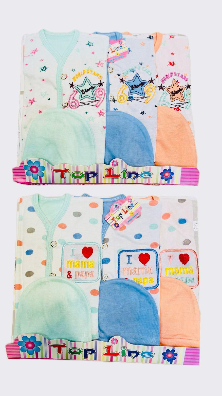 Newborn Cotton Bodysuits Set (3-Pack) | Royal Print Baby Onesies