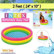 Rainbow Inflatable Kids Pool for Balcony & Garden | Compact Splash Pad