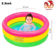 Rainbow Inflatable Kids Pool for Balcony & Garden | Compact Splash Pad