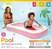 Intex Rectangular Inflatable Swimming Pool for Kids | Outdoor Family Splash Pool