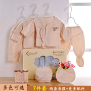 Newborn 7-Piece Combed Cotton Suit Set | All-Season Baby Clothing Gift Box