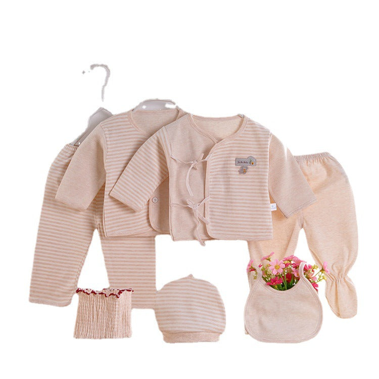 Newborn 7-Piece Combed Cotton Suit Set | All-Season Baby Clothing Gift Box