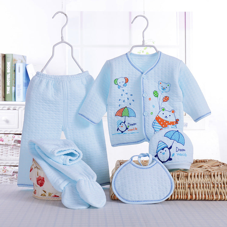 Cotton Baby Underwear Set with Penguin Yellow Design 0-3 months
