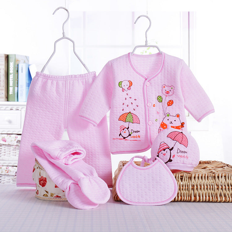Cotton Baby Underwear Set with Penguin Yellow Design 0-3 months