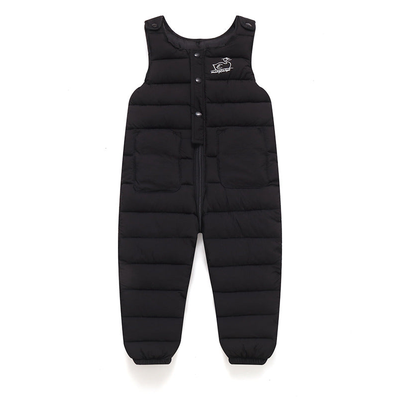 Kids Red Padded Jumpsuit Detachable Top Winter Warm